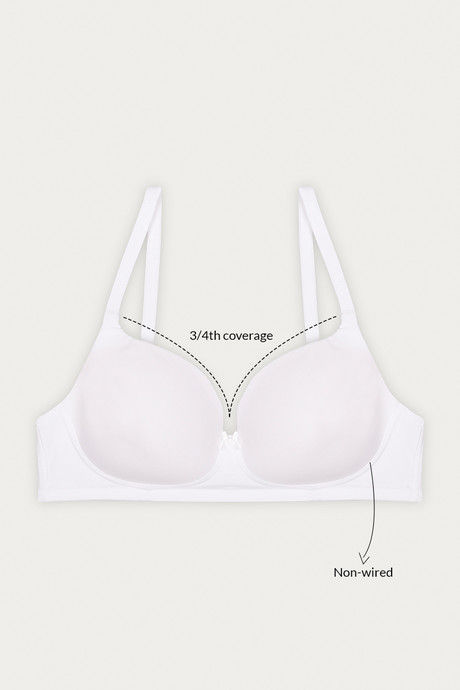 

Zivame Padded Wirefree T Shirt Bra White, Whites