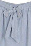 Zephyr Seersucker Off Shoulder Top- Blue N White — thumbnail 8