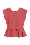 Zephyr Boxy Peplum Top- Pink — thumbnail 5