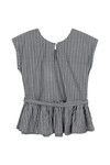 Zephyr Boxy Peplum Top- Grey — thumbnail 7