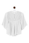 Zephyr Flared Sleeve Top With Lace Detail- White — thumbnail 7