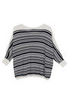 Zephyr Striped Flat Knit Top- Navy N White — thumbnail 8