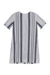 Zephyr Striped Shift Dress - White N Navy — thumbnail 7