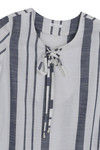 Zephyr Striped Shift Dress - White N Navy — thumbnail 8