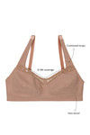 Zivame True Curv Basics Single Layered Non Wired 3/4Th Coverage Super Support Bra - Roebuck Skin — thumbnail 5