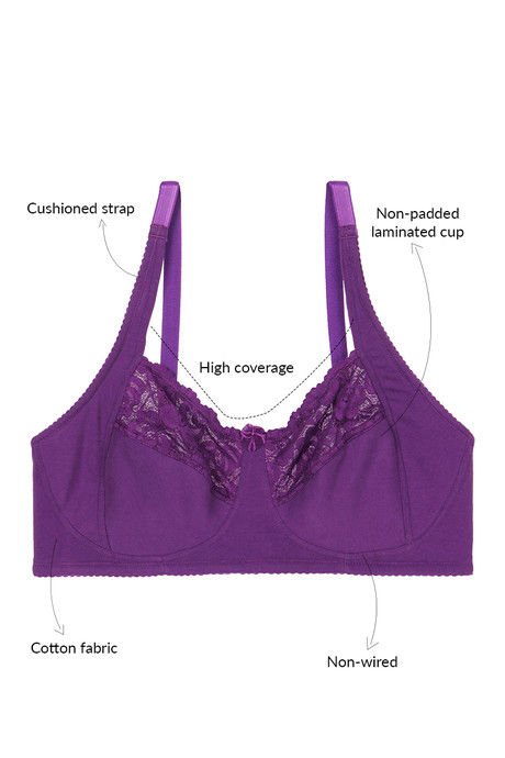 Zivame Basics Double Layered Non Wired 3/4th Coverage Sag Lift Bra-Purple Magic — image 5