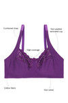 Zivame Basics Double Layered Non Wired 3/4th Coverage Sag Lift Bra-Purple Magic — thumbnail 5