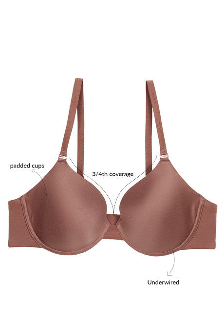 

Zivame Super Soft Padded Clean Finish Multiway Bra Brown, Browns