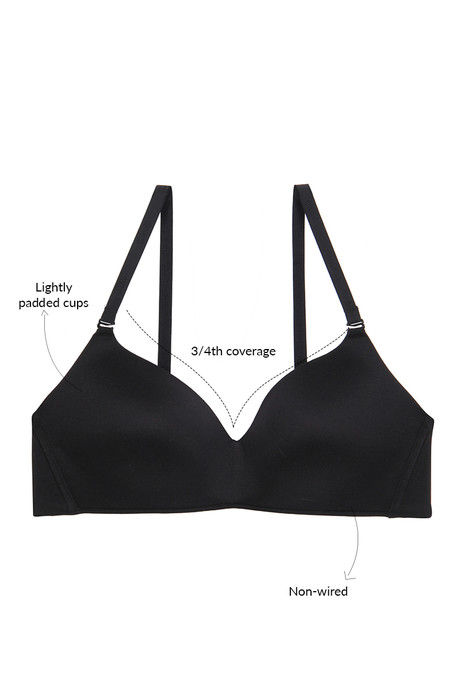 Zivame Padded Non Wired 3/4th Coverage T-Shirt Bra-Black — image 5