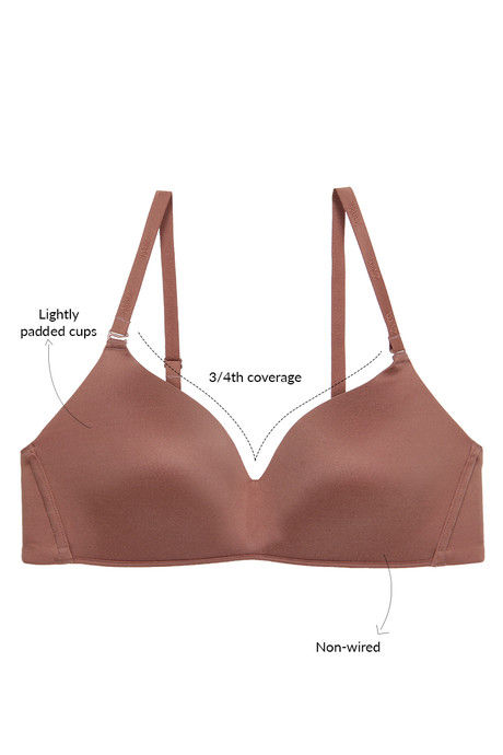Zivame Padded Non Wired 3/4th Coverage T-Shirt Bra-Brown — image 5