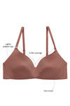 Zivame Padded Non Wired 3/4th Coverage T-Shirt Bra-Brown — thumbnail 5