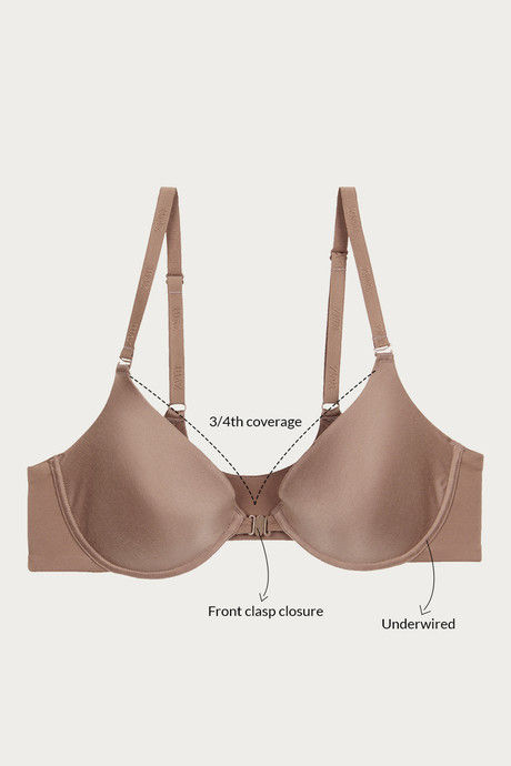 

Zivame At Work Super Soft Padded Front Open Bra Brown, Browns