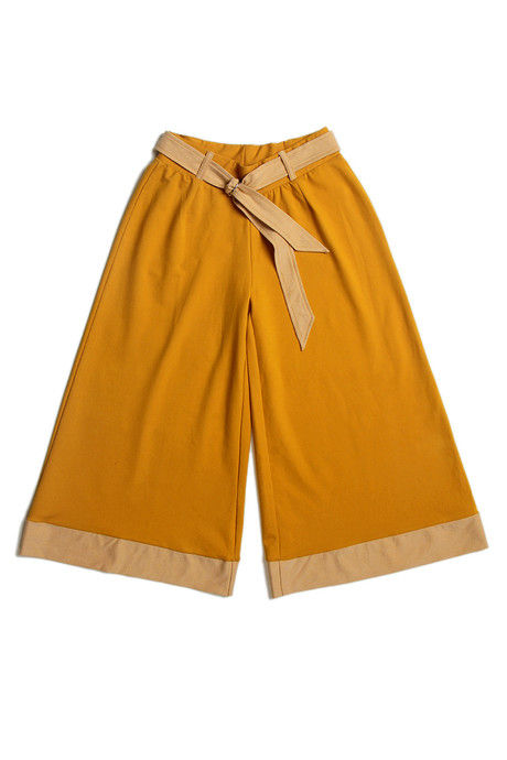 Zivame Extra Flared Fit Culotte Pant-Yellow — image 5