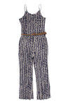 Zivame Aztec Print Jumpsuit With Barely Boot Fit- Navy — thumbnail 6