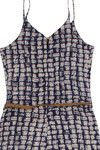 Zivame Aztec Print Jumpsuit With Barely Boot Fit- Navy — thumbnail 8