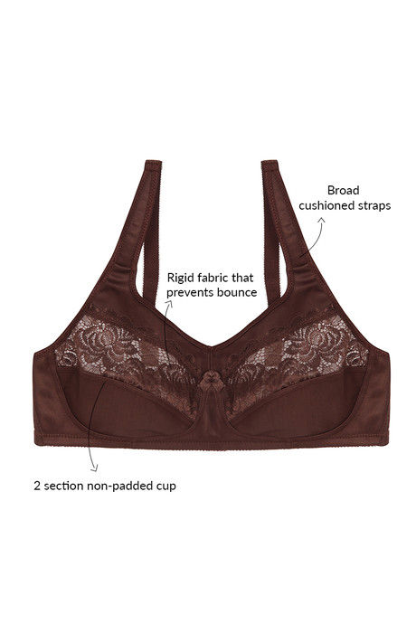 Zivame True Curv Lightly Lined Non Wired Full Coverage Super Support Bra - Nutmeg Brown — image 7