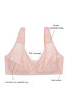 Zivame True Curv Single Layered Non Wired Full Coverage Super Support Bra - Pale Blush Cake Pink — thumbnail 5