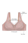 Zivame True Curv Lightly Lined Padded Non Wired Full Coverage Super Support Bra - Pale Blush Cake Pink — thumbnail 7