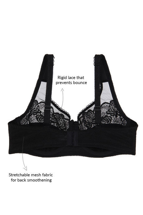 Zivame True Curv Lightly Lined Wired 3/4th Coverage Super Support Bra - Jet Black — image 8