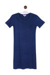 Zivame Cotton Cozzies Sleep Short Dress- Navy — thumbnail 7