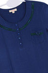 Zivame Cotton Cozzies Sleep Short Dress- Navy — thumbnail 9