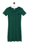 Zivame Cotton Cozzies Sleep Short Dress- Green — thumbnail 7