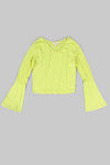 Zivame Cotton Rich Slim Fit Crop Top- Lime Green — thumbnail 7