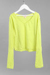 Zivame Cotton Rich Slim Fit Crop Top- Lime Green — thumbnail 9