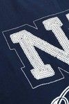 Zivame Cotton Box Fit Varsity Top- Navy — thumbnail 10