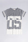 Zivame Varsity Patch Work Box Fit Tee-Grey White — thumbnail 6