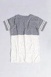 Zivame Varsity Patch Work Box Fit Tee-Grey White — thumbnail 7