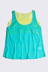 Zivame Cotton Rich A Line Fit Racerback Tank Top-Blue N Green — thumbnail 5