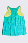 Zivame Cotton Rich A Line Fit Racerback Tank Top-Blue N Green — thumbnail 6