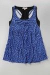 Zivame Layered and Abstract Print Racer Back Top- Blue n Black — thumbnail 9