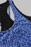 Zivame Layered and Abstract Print Racer Back Top- Blue n Black — thumbnail 11