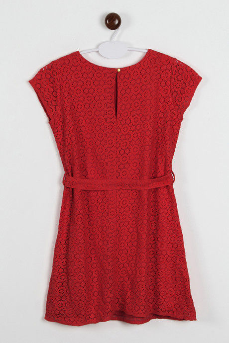 Zivame Hot Red Swoon-light Lace Midi Skater Dress — image 5
