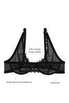 Zivame Tropical Lace Double Layered Wired 3/4th Coverage Lace Bra-Black — thumbnail 5
