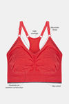Zivame At Home Double Layered Non Wired 3/4th Coverage Slip-On Bra - Red — thumbnail 5