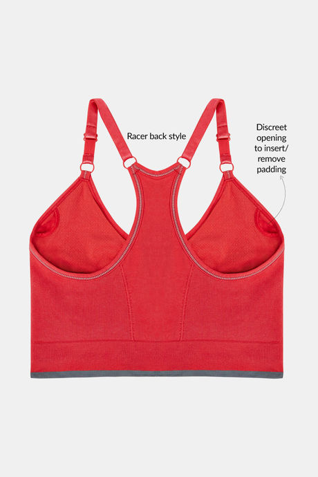 Zivame At Home Double Layered Non Wired 3/4th Coverage Slip-On Bra - Red — image 6