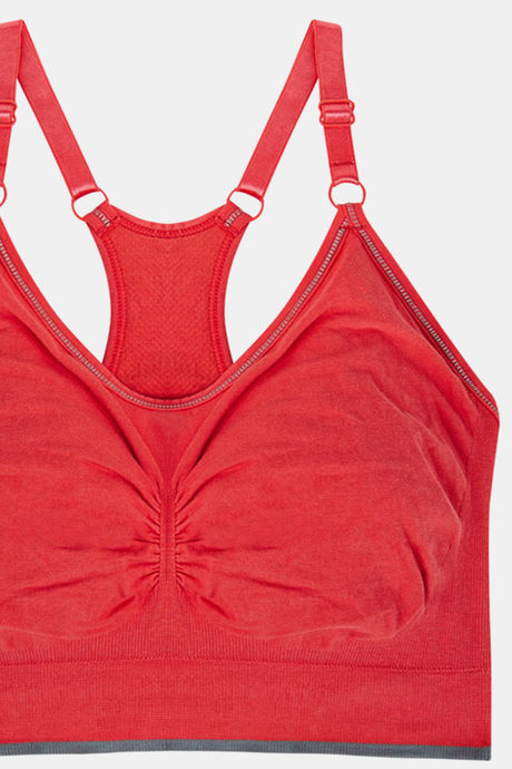 Zivame At Home Double Layered Non Wired 3/4th Coverage Slip-On Bra - Red — image 7