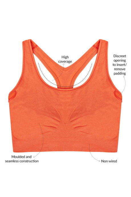 Zivame At Home Double Layered Non Wired Full Coverage Slip-On Bra - Coral — image 5