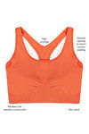 Zivame At Home Double Layered Non Wired Full Coverage Bra - Hot Coral — thumbnail 5